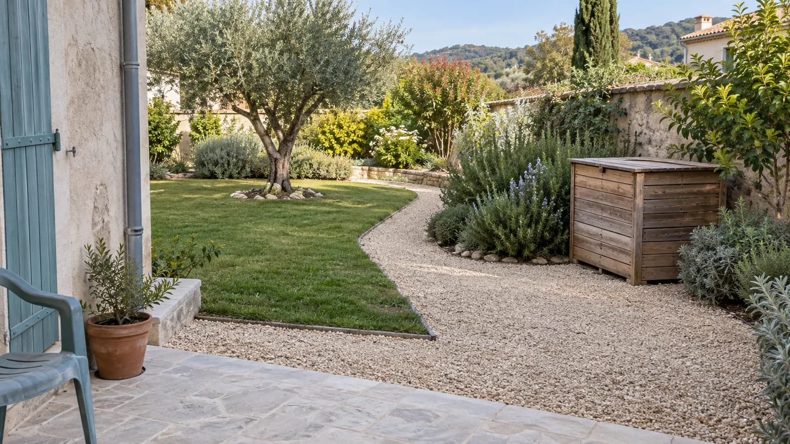Où placer le coin compost dans le plan du jardin ?